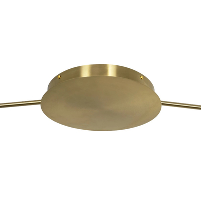 kelvo® GLOW 61675 Μοντέρνο Φωτιστικό Οροφής LED 89W 8900lm 360° AC 220-240V IP20 Ρυθμιζόμενο Λευκό CCT με Χειριστήριο από 2700K έως 6000K Dimmable - Lumileds SMD Chip - Χρυσό Πλατίνα & Λευκό Νήμα - Μ150 x Π150 x Υ30cm - 3 Χρόνια Εγγύηση