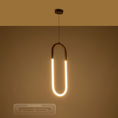 kelvo® GLOW 61679 Μοντέρνο Κρεμαστό Φωτιστικό Οροφής LED 18W 1800lm 360° AC 220-240V IP20 Ρυθμιζόμενο Λευκό CCT με On/Off 2700K/4500K/6000K - Lumileds SMD Chip - Χρυσό Πλατίνα & Λευκό Νήμα - Μ20 x Π2.5 x Υ60cm - 3 Χρόνια Εγγύηση