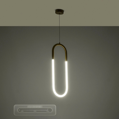 kelvo® GLOW 61679 Μοντέρνο Κρεμαστό Φωτιστικό Οροφής LED 18W 1800lm 360° AC 220-240V IP20 Ρυθμιζόμενο Λευκό CCT με On/Off 2700K/4500K/6000K - Lumileds SMD Chip - Χρυσό Πλατίνα & Λευκό Νήμα - Μ20 x Π2.5 x Υ60cm - 3 Χρόνια Εγγύηση