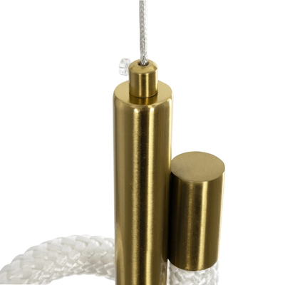 kelvo® GLOW 61680 Μοντέρνο Κρεμαστό Φωτιστικό Οροφής LED 24W 2400lm 360° AC 220-240V IP20 Ρυθμιζόμενο Λευκό CCT με On/Off 2700K/4500K/6000K - Lumileds SMD Chip - Χρυσό Πλατίνα & Λευκό Νήμα - Μ24 x Π10 x Υ62cm - 3 Χρόνια Εγγύηση