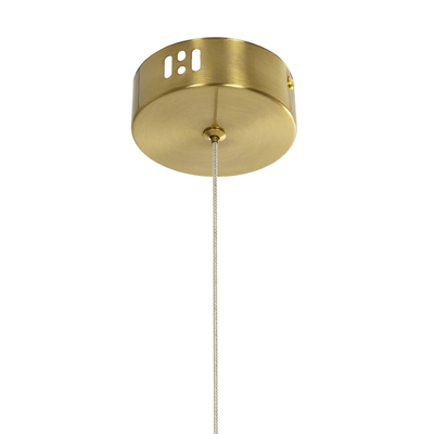 kelvo® GLOW 61681 Μοντέρνο Κρεμαστό Φωτιστικό Οροφής LED 24W 2400lm 360° AC 220-240V IP20 Ρυθμιζόμενο Λευκό CCT με On/Off 2700K/4500K/6000K - Lumileds SMD Chip - Χρυσό Πλατίνα & Λευκό Νήμα - Μ30 x Π17 x Υ66cm - 3 Χρόνια Εγγύηση