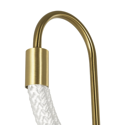 kelvo® GLOW 61683 Μοντέρνο Φωτιστικό Τοίχου - Απλίκα LED 18W 1800lm 360° AC 220-240V IP20 Ρυθμιζόμενο Λευκό CCT με On/Off 2700K/4500K/6000K - Lumileds SMD Chip - Χρυσό Πλατίνα & Λευκό Νήμα - Μ30 x Π15 x Υ70cm - 3 Χρόνια Εγγύηση