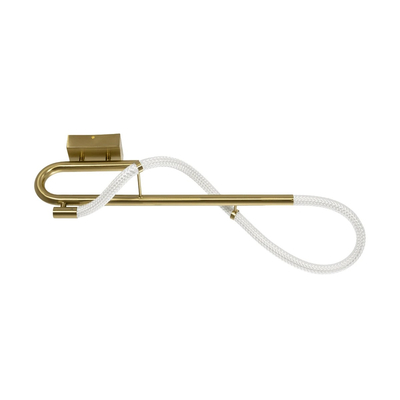 kelvo® GLOW 61684 Μοντέρνο Φωτιστικό Οροφής LED 18W 1800lm 360° AC 220-240V IP20 Ρυθμιζόμενο Λευκό CCT με On/Off 2700K/4500K/6000K - Lumileds SMD Chip - Χρυσό Πλατίνα & Λευκό Νήμα - Μ65 x Π30 x Υ30cm - 3 Χρόνια Εγγύηση