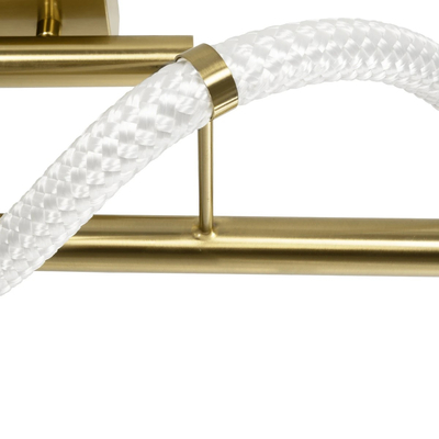 kelvo® GLOW 61684 Μοντέρνο Φωτιστικό Οροφής LED 18W 1800lm 360° AC 220-240V IP20 Ρυθμιζόμενο Λευκό CCT με On/Off 2700K/4500K/6000K - Lumileds SMD Chip - Χρυσό Πλατίνα & Λευκό Νήμα - Μ65 x Π30 x Υ30cm - 3 Χρόνια Εγγύηση