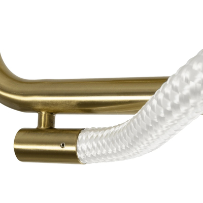 kelvo® GLOW 61684 Μοντέρνο Φωτιστικό Οροφής LED 18W 1800lm 360° AC 220-240V IP20 Ρυθμιζόμενο Λευκό CCT με On/Off 2700K/4500K/6000K - Lumileds SMD Chip - Χρυσό Πλατίνα & Λευκό Νήμα - Μ65 x Π30 x Υ30cm - 3 Χρόνια Εγγύηση