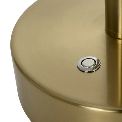 kelvo® GLOW 61685 Μοντέρνο Επιτραπέζιο Φωτιστικό Πορτατίφ LED 18W 1800lm 360° AC 220-240V IP20 Ρυθμιζόμενο Λευκό CCT με Αφή 2700K/4500K/6000K Dimmable - Lumileds SMD Chip - Χρυσό Πλατίνα & Λευκό Νήμα - Μ30 x Π30 x Υ60cm - 3 Χρόνια Εγγύηση