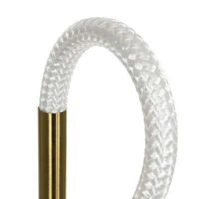 kelvo® GLOW 61685 Μοντέρνο Επιτραπέζιο Φωτιστικό Πορτατίφ LED 18W 1800lm 360° AC 220-240V IP20 Ρυθμιζόμενο Λευκό CCT με Αφή 2700K/4500K/6000K Dimmable - Lumileds SMD Chip - Χρυσό Πλατίνα & Λευκό Νήμα - Μ30 x Π30 x Υ60cm - 3 Χρόνια Εγγύηση