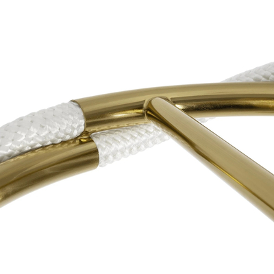 kelvo® GLOW 61687 Μοντέρνο Επιδαπέδιο Φωτιστικό LED 30W 3000lm 360° AC 220-240V IP20 Ρυθμιζόμενο Λευκό CCT με Αφή 2700K/4500K/6000K Dimmable - Lumileds SMD Chip - Χρυσό Πλατίνα & Λευκό Νήμα - Μ45 x Π45 x Υ160cm - 3 Χρόνια Εγγύηση