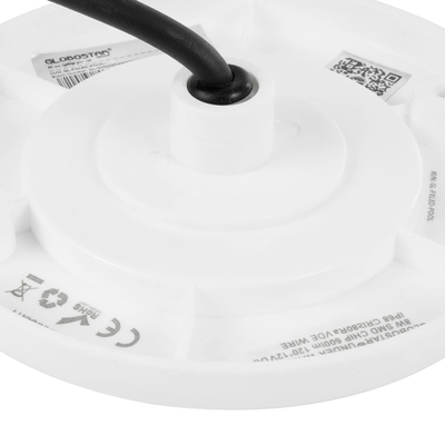 GLOBOSTAR® POOLARTY 61716 Υποβρύχιο Φωτιστικό για Σιντριβάνια/Πισίνες LED 8W 600lm 120° DC 12V Αδιάβροχο IP68 Θερμό Λευκό 2700K Dimmable - Bridgelux SMD Chip - 1m VDE Rubber Καλώδιο - Μ13 x Π13 x Υ2cm - 3 Χρόνια Εγγύηση