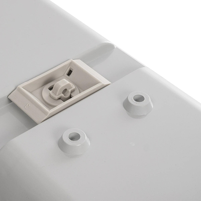 GLOBOSTAR® VIGAS 999-0250 Γραμμικό Βιομηχανικό Φωτιστικό Σκαφάκι Tri-Proof με Μεταλλικά Clips για 2 x Λάμπες T8 G13 90cm Τύπου Φθορίου LED Τροφοδοσίας Ενός Άκρου 120° AC 220-240V Αδιάβροχο IP65 - Γκρι με Διάφανο Κάλυμμα Πλαστικό PC - Μ100 x Π15 x Υ10cm