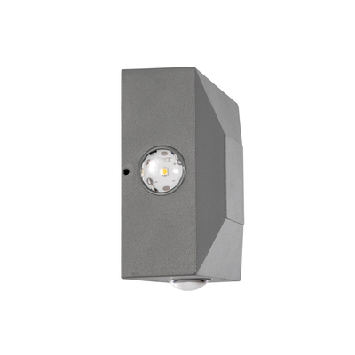 kelvo® ARKOS KLV-101-0111 Μοντέρνο Φωτιστικό Τοίχου - Απλίκα LED 8W 840lm 15° AC 220-240V Αδιάβροχο IP65 Θερμό Λευκό 2700K - CREE SMD Chip & TÜV SÜD Driver - Γκρι Ανθρακί Ματ - Μ14 x Π5.5 x Υ14cm - 5 Χρόνια Εγγύηση