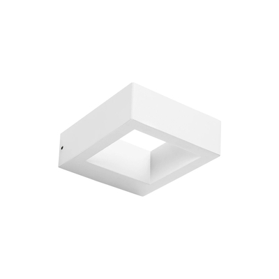kelvo® AURA KLV-101-0118 Μοντέρνο Φωτιστικό Τοίχου - Απλίκα LED 7W 875lm 45° AC 220-240V Αδιάβροχο IP65 Θερμό Λευκό 2700K - Bridgelux COB Chip & TÜV SÜD Driver - Λευκό Ματ - Μ13 x Π15 x Υ4.5cm - 5 Χρόνια Εγγύηση