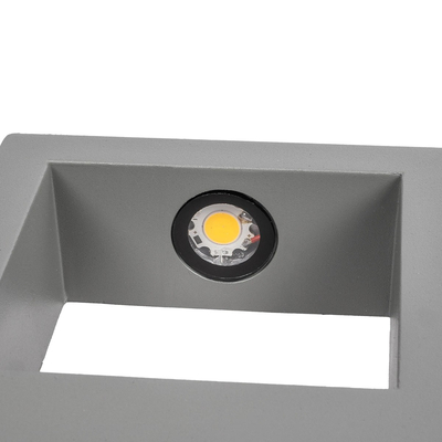 kelvo® AURA KLV-101-0117 Μοντέρνο Φωτιστικό Τοίχου - Απλίκα LED 7W 875lm 45° AC 220-240V Αδιάβροχο IP65 Θερμό Λευκό 2700K - Bridgelux COB Chip & TÜV SÜD Driver - Γκρι Ανθρακί Ματ - Μ13 x Π15 x Υ4.5cm - 5 Χρόνια Εγγύηση