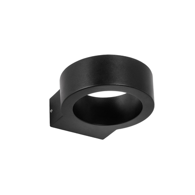 kelvo® AURA KLV-101-0113 Μοντέρνο Φωτιστικό Τοίχου - Απλίκα LED 7W 875lm 45° AC 220-240V Αδιάβροχο IP65 Θερμό Λευκό 2700K - Bridgelux COB Chip & TÜV SÜD Driver - Μαύρο Ματ - Μ15 x Π13 x Υ4.5cm - 5 Χρόνια Εγγύηση