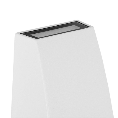 kelvo® FLUX KLV-101-0121 Μοντέρνο Φωτιστικό Τοίχου - Απλίκα LED 6W 750lm 30° AC 220-240V Αδιάβροχο IP65 Θερμό Λευκό 2700K - Bridgelux COB Chip & TÜV SÜD Driver - Λευκό Ματ - Μ5 x Π8.5 x Υ17cm - 5 Χρόνια Εγγύηση