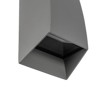 kelvo® FLUX KLV-101-0120 Μοντέρνο Φωτιστικό Τοίχου - Απλίκα LED 6W 750lm 30° AC 220-240V Αδιάβροχο IP65 Θερμό Λευκό 2700K - Bridgelux COB Chip & TÜV SÜD Driver - Γκρι Ανθρακί Ματ - Μ5 x Π8.5 x Υ17cm - 5 Χρόνια Εγγύηση