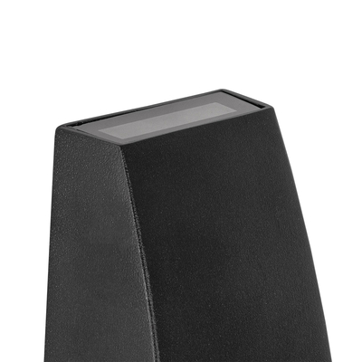 kelvo® FLUX KLV-101-0119 Μοντέρνο Φωτιστικό Τοίχου - Απλίκα LED 6W 750lm 30° AC 220-240V Αδιάβροχο IP65 Θερμό Λευκό 2700K - Bridgelux COB Chip & TÜV SÜD Driver - Μαύρο Ματ - Μ5 x Π8.5 x Υ17cm - 5 Χρόνια Εγγύηση