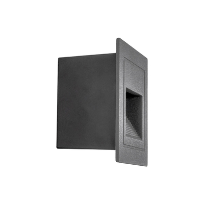 kelvo® STEPART KLV-101-0078 Μοντέρνο Χωνευτό Φωτιστικό Σκαλοπατιού - Διαδρόμου LED 3W 375lm 45° AC 220-240V Αδιάβροχο IP65 Θερμό Λευκό 2700K - Lumileds SMD Chip & TÜV SÜD Driver - Γκρι Ανθρακί Ματ - Μ8.5 x Π5 x Υ8.5cm / Q6.72 x 6.72cm - 5 Χρόνια Εγγύηση