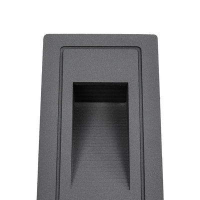 kelvo® STEPART KLV-101-0090 Μοντέρνο Χωνευτό Φωτιστικό Σκαλοπατιού - Διαδρόμου LED 3W 375lm 45° AC 220-240V Αδιάβροχο IP65 Θερμό Λευκό 2700K - Lumileds SMD Chip & TÜV SÜD Driver - Γκρι Ανθρακί Ματ - Μ6 x Π5.5 x Υ10cm / Q5 x 9.61cm - 5 Χρόνια Εγγύηση