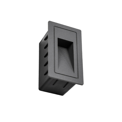 kelvo® STEPART KLV-101-0090 Μοντέρνο Χωνευτό Φωτιστικό Σκαλοπατιού - Διαδρόμου LED 3W 375lm 45° AC 220-240V Αδιάβροχο IP65 Θερμό Λευκό 2700K - Lumileds SMD Chip & TÜV SÜD Driver - Γκρι Ανθρακί Ματ - Μ6 x Π5.5 x Υ10cm / Q5 x 9.61cm - 5 Χρόνια Εγγύηση