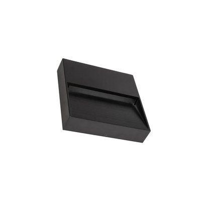 kelvo® STEPART KLV-101-0104 Μοντέρνο Φωτιστικό Σκαλοπατιού - Διαδρόμου LED 4W 500lm 45° AC 220-240V Αδιάβροχο IP65 Θερμό Λευκό 2700K - Lumileds SMD Chip & TÜV SÜD Driver - Μαύρο Ματ - Μ15 x Π3.5 x Υ15cm - 5 Χρόνια Εγγύηση