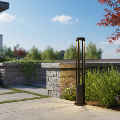 kelvo® GREMO KLV-101-0123 Μοντέρνο Φωτιστικό Κολωνάκι Κήπου LED 7W 735lm 45° AC 220-240V Αδιάβροχο IP65 Θερμό Λευκό 2700K - Bridgelux COB Chip & TÜV SÜD Driver - Γκρι Ανθρακί Ματ - Μ15.5 x Π15.5 x Υ80cm - 5 Χρόνια Εγγύηση