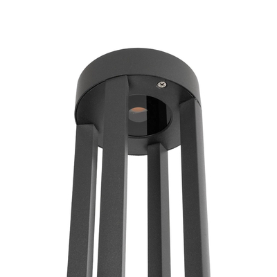 kelvo® GREMO KLV-101-0123 Μοντέρνο Φωτιστικό Κολωνάκι Κήπου LED 7W 735lm 45° AC 220-240V Αδιάβροχο IP65 Θερμό Λευκό 2700K - Bridgelux COB Chip & TÜV SÜD Driver - Γκρι Ανθρακί Ματ - Μ15.5 x Π15.5 x Υ80cm - 5 Χρόνια Εγγύηση