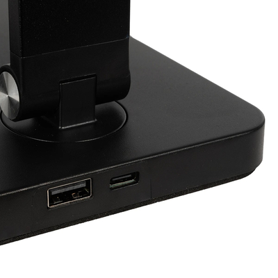 GLOBOSTAR® TEBLA 60481 Μοντέρνο Επιτραπέζιο Φωτιστικό Γραφείου LED 5W 500lm 120° AC 220-240V IP20 Ρυθμιζόμενο Λευκό CCT με Αφή 2700K/4500K/6000K Dimmable - Bridgelux SMD Chip - Μαύρο - Μ11 x Π31 x Υ52cm - 2 Χρόνια Εγγύηση