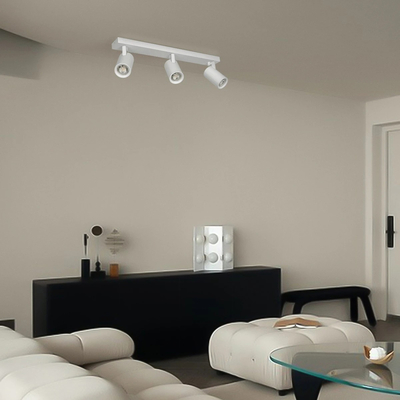 kelvo® SPOTA KLV-101-0139 Μοντέρνο Κινούμενο Φωτιστικό Σποτ Οροφής με Ντουί 3 x GU10 90° AC 220-240V IP20 - Λευκό Ματ - Μ48 x Π6.2 x Υ14cm