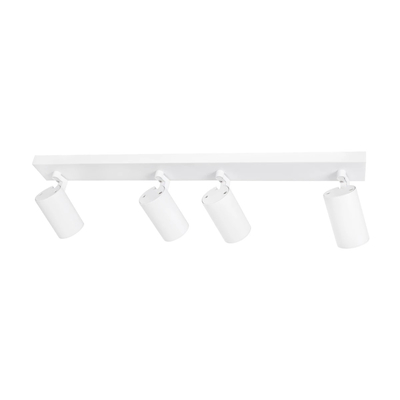 kelvo® SPOTA KLV-101-0141 Μοντέρνο Κινούμενο Φωτιστικό Σποτ Οροφής με Ντουί 4 x GU10 90° AC 220-240V IP20 - Λευκό Ματ - Μ64 x Π6 x Υ14cm