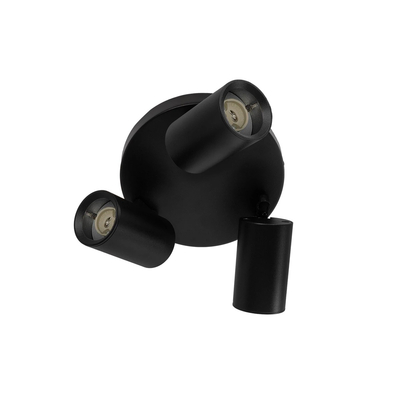 kelvo® SPOTA KLV-101-0144 Μοντέρνο Κινούμενο Φωτιστικό Σποτ Οροφής με Ντουί 3 x GU10 90° AC 220-240V IP20 - Μαύρο Ματ - Μ19 x Π19 x Υ14cm