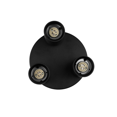 kelvo® SPOTA KLV-101-0144 Μοντέρνο Κινούμενο Φωτιστικό Σποτ Οροφής με Ντουί 3 x GU10 90° AC 220-240V IP20 - Μαύρο Ματ - Μ19 x Π19 x Υ14cm