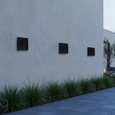 kelvo® STEPART KLV-101-0104 Μοντέρνο Φωτιστικό Σκαλοπατιού - Διαδρόμου LED 4W 500lm 45° AC 220-240V Αδιάβροχο IP65 Θερμό Λευκό 2700K - Lumileds SMD Chip & TÜV SÜD Driver - Μαύρο Ματ - Μ15 x Π3.5 x Υ15cm - 5 Χρόνια Εγγύηση