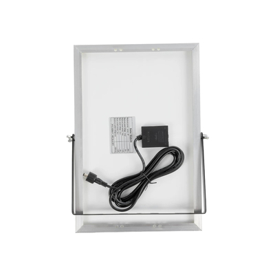 GLOBOSTAR® LUMOVOX 73067 Προβολέας LED 100W 5000lm 120° DC 5V με Φωτοβολταϊκό Panel 5V 8W & Επαναφορτιζόμενη Μπαταρία Li-ion 3.2V 5000mAh Αδιάβροχο IP67 Ψυχρό Λευκό 6000K - 120 x SMD2835 Sanan Chip - Γκρι Ανθρακί - Μ25 x Π5.5 x Υ17.5cm - 2 Χρόνια Εγγύηση