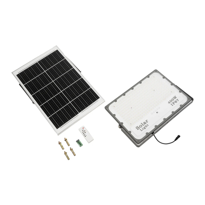 GLOBOSTAR® LUMOVOX 73070 Προβολέας LED 400W 20000lm 120° DC 5V με Φωτοβολταϊκό Panel 5V 25W & Επαναφορτιζόμενη Μπαταρία Li-ion 3.2V 20000mAh Αδιάβροχο IP67 Ψυχρό Λευκό 6000K - 400 x SMD2835 Sanan Chip - Γκρι Ανθρακί - Μ45 x Π7.5 x Υ30.5cm - 2 Χρόνια Εγγύηση