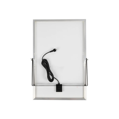 GLOBOSTAR® LUMOVOX 73070 Προβολέας LED 400W 20000lm 120° DC 5V με Φωτοβολταϊκό Panel 5V 25W & Επαναφορτιζόμενη Μπαταρία Li-ion 3.2V 20000mAh Αδιάβροχο IP67 Ψυχρό Λευκό 6000K - 400 x SMD2835 Sanan Chip - Γκρι Ανθρακί - Μ45 x Π7.5 x Υ30.5cm - 2 Χρόνια Εγγύηση