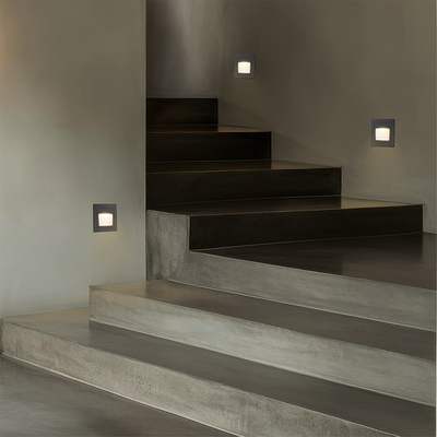 kelvo® STEPART KLV-101-0078 Μοντέρνο Χωνευτό Φωτιστικό Σκαλοπατιού - Διαδρόμου LED 3W 375lm 45° AC 220-240V Αδιάβροχο IP65 Θερμό Λευκό 2700K - Lumileds SMD Chip & TÜV SÜD Driver - Γκρι Ανθρακί Ματ - Μ8.5 x Π5 x Υ8.5cm / Q6.72 x 6.72cm - 5 Χρόνια Εγγύηση