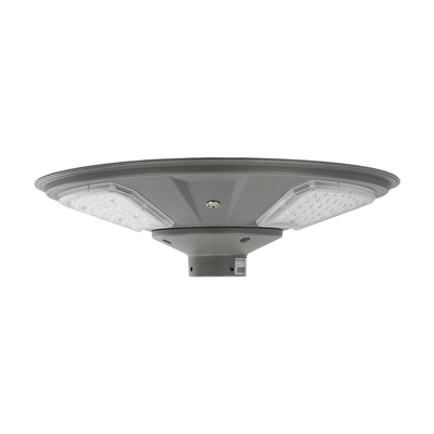 GLOBOSTAR® PARK 90500 Φωτιστικό Κεφαλής Post Top Πλατείας/Πάρκου LED 25W 2000lm 120° με Ενσωματωμένο Φωτοβολταϊκό Panel 6V 20W & Επαναφορτιζόμενη Μπαταρία Li-ion 3.2V 25000mAh με Αισθητήρα Ημέρας-Νύχτας Αδιάβροχο IP65 Ψυχρό Λευκό 6000K - Γκρι Ανθρακί - Μ50 x Π50 x Υ19cm - 2 Χρόνια Εγγύηση