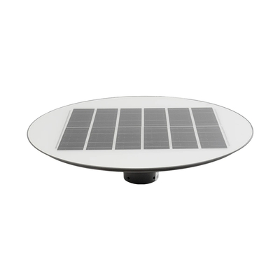 GLOBOSTAR® PARK 90500 Φωτιστικό Κεφαλής Post Top Πλατείας/Πάρκου LED 25W 2000lm 120° με Ενσωματωμένο Φωτοβολταϊκό Panel 6V 20W & Επαναφορτιζόμενη Μπαταρία Li-ion 3.2V 25000mAh με Αισθητήρα Ημέρας-Νύχτας Αδιάβροχο IP65 Ψυχρό Λευκό 6000K - Γκρι Ανθρακί - Μ50 x Π50 x Υ19cm - 2 Χρόνια Εγγύηση