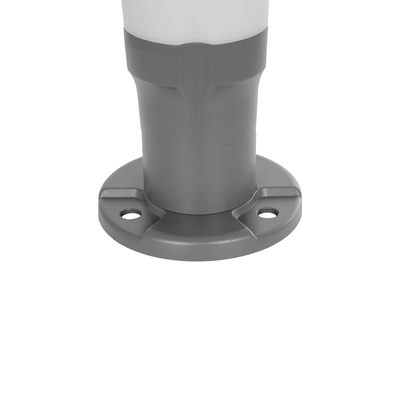 GLOBOSTAR® WHISPER 90553 Φωτιστικό Κολωνάκι Κήπου με Ντουί 1 x E27 AC 220-240V Αδιάβροχο IP65 - Γκρι Ανθρακί - Μ27 x Π27 x Υ29cm