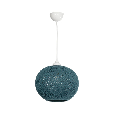 GLOBOSTAR® SOLEI 205-0011 Boho Κρεμαστό Φωτιστικό Οροφής με Ντουί 1 x E27 AC 220-240V IP20 - Τιρκουάζ - M30 x Π30 x Υ26cm