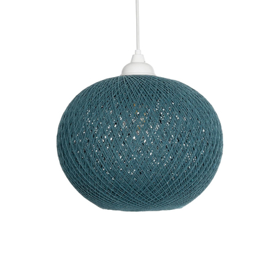 GLOBOSTAR® SOLEI 205-0011 Boho Κρεμαστό Φωτιστικό Οροφής με Ντουί 1 x E27 AC 220-240V IP20 - Τιρκουάζ - M30 x Π30 x Υ26cm