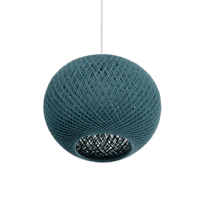 GLOBOSTAR® SOLEI 205-0011 Boho Κρεμαστό Φωτιστικό Οροφής με Ντουί 1 x E27 AC 220-240V IP20 - Τιρκουάζ - M30 x Π30 x Υ26cm