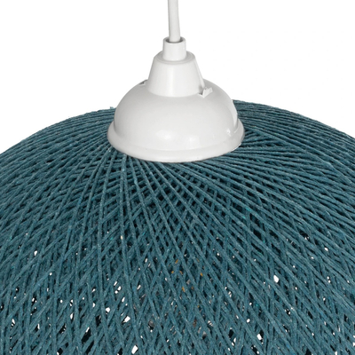 GLOBOSTAR® SOLEI 205-0011 Boho Κρεμαστό Φωτιστικό Οροφής με Ντουί 1 x E27 AC 220-240V IP20 - Τιρκουάζ - M30 x Π30 x Υ26cm