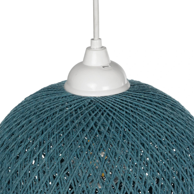 GLOBOSTAR® SOLEI 205-0012 Boho Κρεμαστό Φωτιστικό Οροφής με Ντουί 1 x E27 AC 220-240V IP20 - Τιρκουάζ - M20 x Π20 x Υ25cm