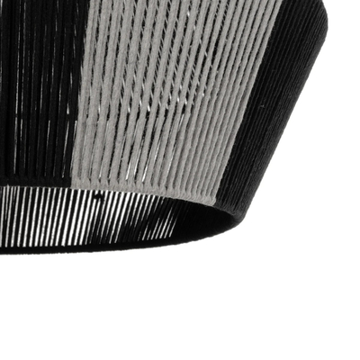 GLOBOSTAR® ANGULUS 205-0021 Boho Κρεμαστό Φωτιστικό Οροφής με Ντουί 1 x E27 AC 220-240V IP20 - Μαύρο & Γκρι - M40 x Π40 x Υ35cm