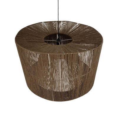 GLOBOSTAR® ZYLINDER 205-0023 Boho Κρεμαστό Φωτιστικό Οροφής με Ντουί 1 x E27 AC 220-240V IP20 - Καφέ - M80 x Π80 x Υ51cm