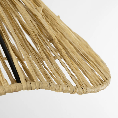 GLOBOSTAR® CHAPEAU 205-0028 Boho Κρεμαστό Φωτιστικό Οροφής με Ντουί 1 x E27 AC 220-240V IP20 - Μπεζ - M41 x Π41 x Υ17cm