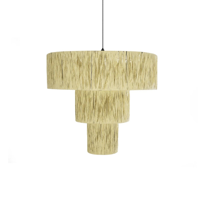 GLOBOSTAR® COROIN 205-0035 Boho Κρεμαστό Φωτιστικό Οροφής με Ντουί 1 x E27 AC 220-240V IP20 - Μπεζ - M70 x Π70 x Υ64cm