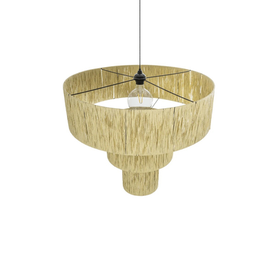 GLOBOSTAR® COROIN 205-0035 Boho Κρεμαστό Φωτιστικό Οροφής με Ντουί 1 x E27 AC 220-240V IP20 - Μπεζ - M70 x Π70 x Υ64cm